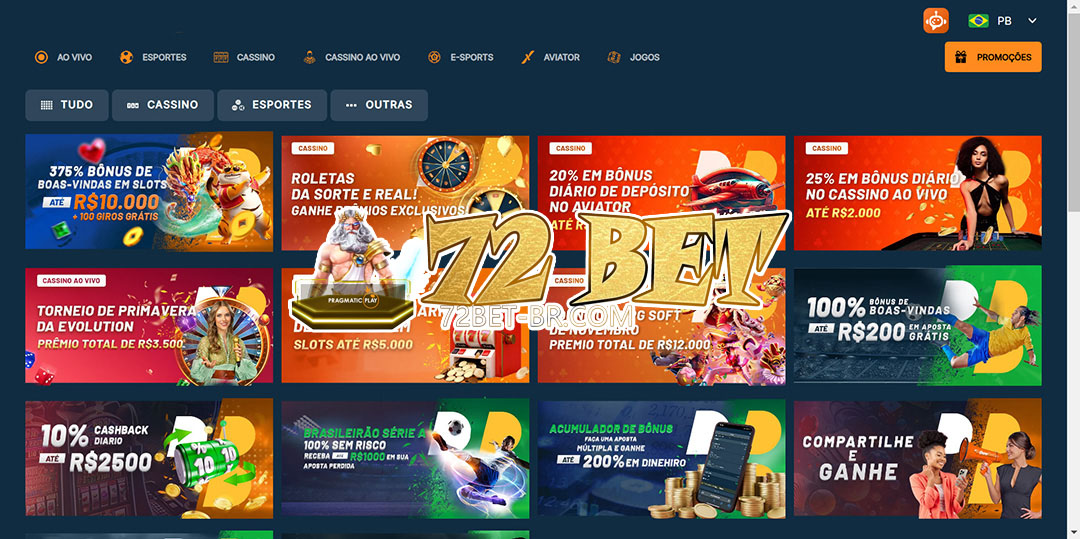 72 bet Bônus